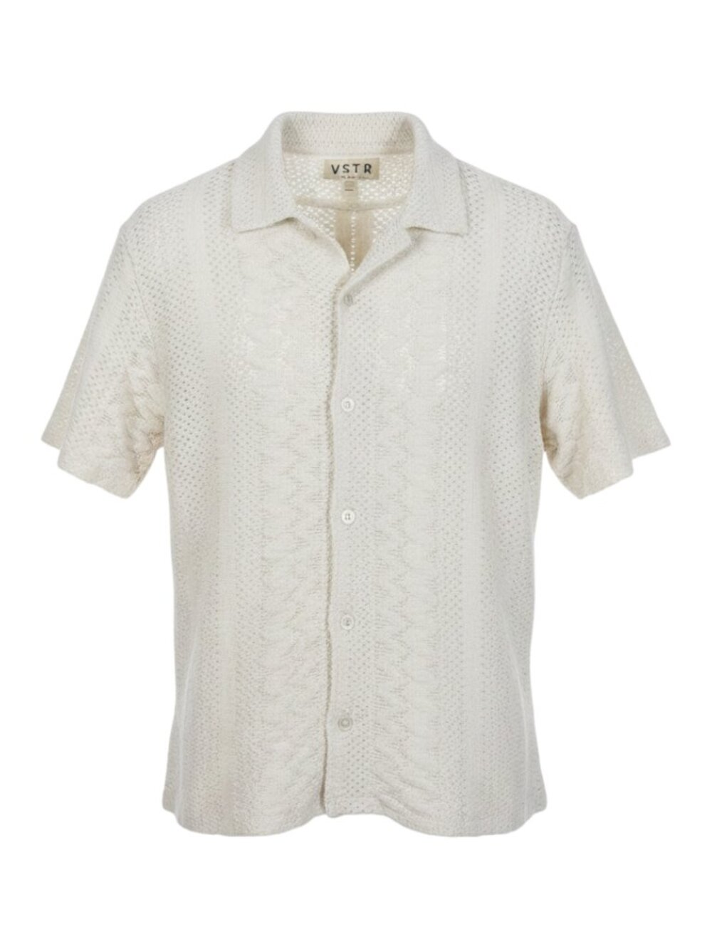 VSTR Men's Premium Knit Short Sleeve Shirt M White